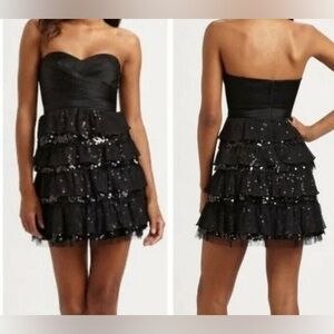 BCBGMaxAzria Ava Tier Sequin Dress